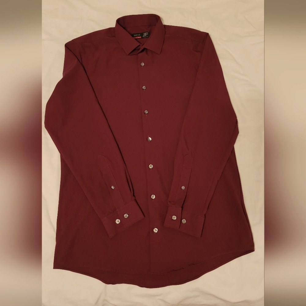 J. Ferrar Mens Slim Fit Long Sleeve Dress, Medium